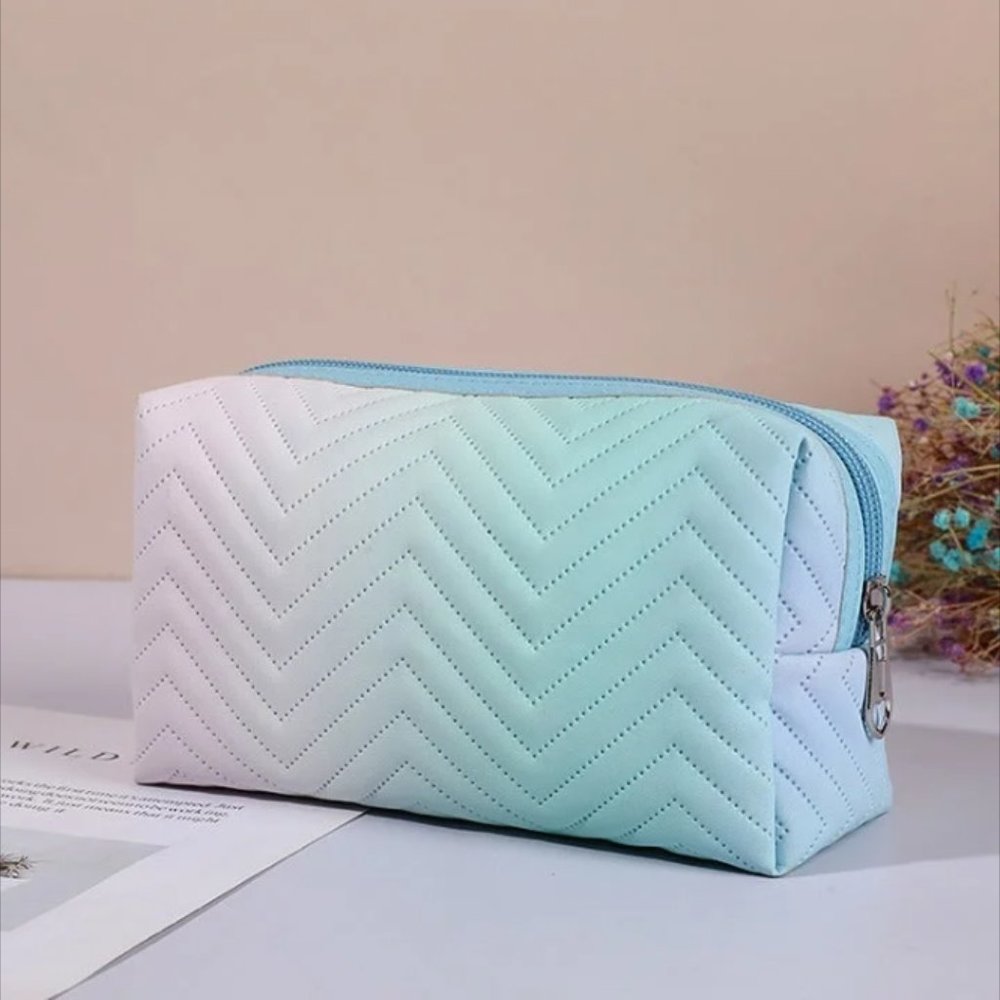 Makeup Brush Bag (Blue/Green)